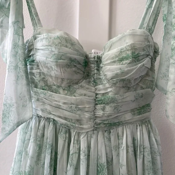 MABLE Light Green Floral Maxi Dress - Picture 7 of 11